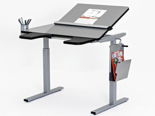 Ropox Ergo Tisch mit Armstützen, fixierbarem Lineal, Stiftehalterung und Dokumentenhalterung