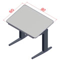 Ropox Tisch Vision High-Low 90 x 60 cm Typ B (neigbar)